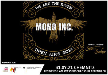 MONO INC. Open Air am 31.07.21 in Chemnitz!
